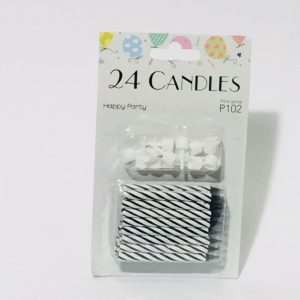 TÅRTLJUS 24 SVART/VIT