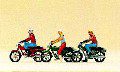 PREISER MOTORCYKLAR 3 ST 1:87