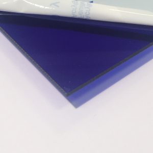 AKRYL TRANSP.BLÅ 750*500*3MM