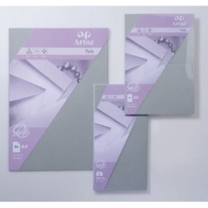 DUBBEL KORT A6 5P 290G SILVER