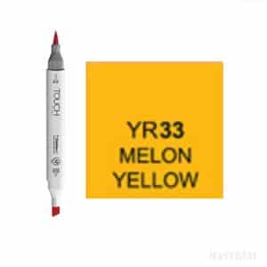 YR33 MELON YELLOW TOUCH TWIN BRUSH MARKER