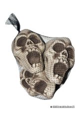 Dödskallar i nät för halloween dekorationer | Materialbutiken