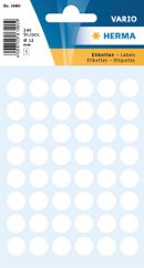 ETIKETT PUNKT VIT 12MM