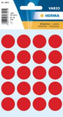 ETIKETT PUNKT RÖD 19MM