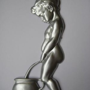 WC-SKYLT POJKE SILVER