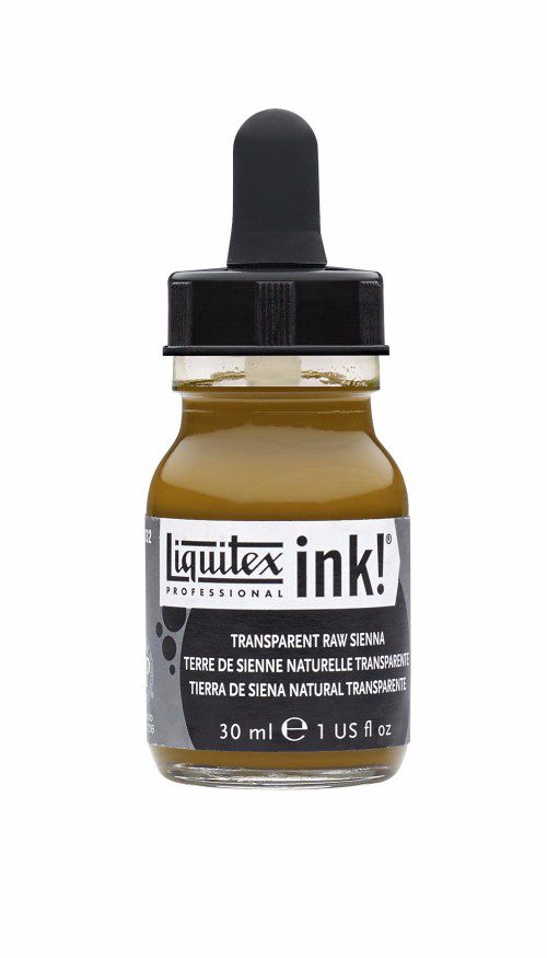 LIQUITEX ACRYLIC INK 30ML - TRANSPARENT RAW SIENNA 332