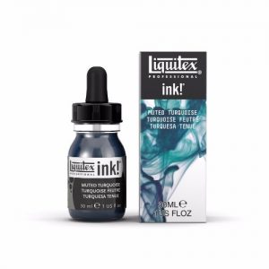 LIQUITEX ACRYLIC INK 30ML MUTED COLLECTION - INK TURQUOISE