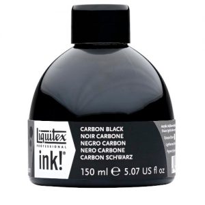 LIQUID ACRYLIC 150ML BLACK INDIA