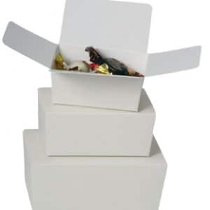 KONFEKTYRASK 'LÄDER' VIT 10,3*6,7*4,5CM