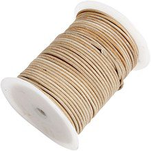 LÄDERSNÖRE 2 MM NATUR_PER M
