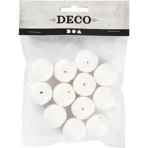 FLÖRTKULOR VITA 25MM 12ST