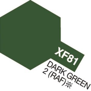 Acrylic Mini XF-81 Dark Green 2 RAF  (Semi Gloss)