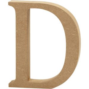 BOKSTAV D 13CM MDF