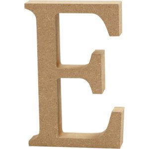 BOKSTAV E 13CM MDF
