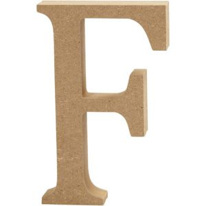 BOKSTAV F 13CM MDF