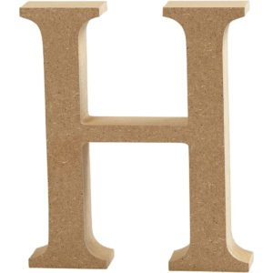 BOKSTAV H 13CM MDF