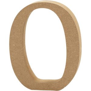 BOKSTAV O 13CM MDF