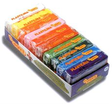 PLASTILINA 10X50 GR SORT FÄRGER