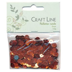 PALJETTER RUND 6MM KOPPAR 10G