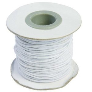 ELASTIK SNÖRE VIT 1,2 MM, 25 MTR