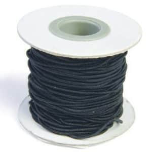 ELASTIK SVART 1,2 MM, 25 MTR