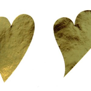 ETIKETT HJÄRTA GULD