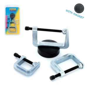 G-CLAMPS 3ST OLIKA STL MED MAGNETHÅLLARE