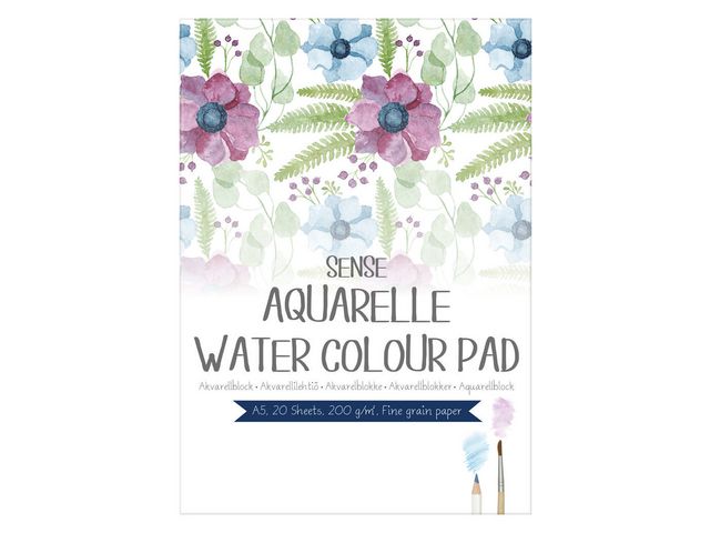 AKVARELLBLOCK SENSE A5 200GR 20 ARK
