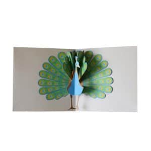 POP-UP KORT PÅFÅGEL