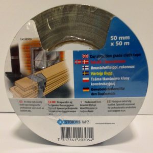 VÄVTEJP BYGG 50MMX50M SILVER