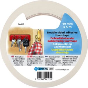 DUBBELHÄFTANDE SKUMTEJP 0,8*19MM*5M