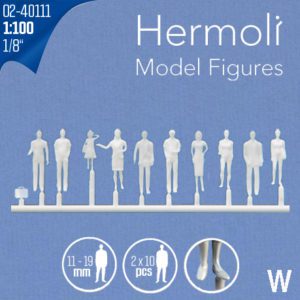 HERMOLI 20ST STÅENDE FIGURER 1:100 VITA