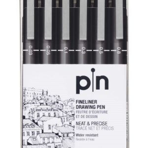 UNI PIN BLACK 6-PACK