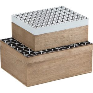 ASK TRÄ TREND NATUR_SVART_VIT 18*14CM