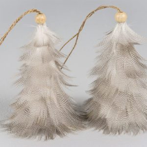 FJÄDERGRAN HÄNGE SICKSACK 10CM