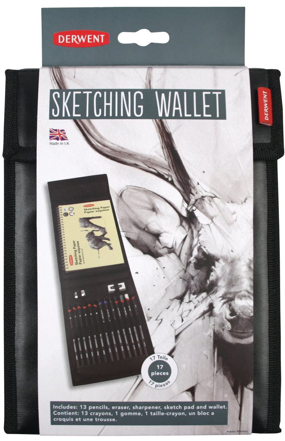 DERWENT SKETCHING WALLET 17 PIECES