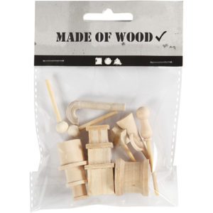 MINIFÖREMÅL JUL BJÖRKTRÄ