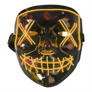 LED MASK HORROR ORANGE