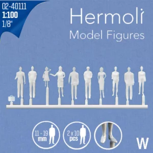 HERMOLI 180ST STÅENDE FIGURER 1:100 VITA