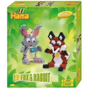 HAMA MIDI GIFT BOX 3D FOX & RABBIT 2500PCS