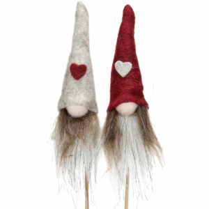 TOMTE DUO HJÄRTA STICK