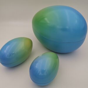 PÅSKÄGG PLÅT P.OLEUM GREEN/TURQ. 15 CM