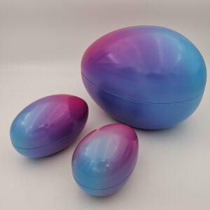 PÅSKÄGG PLÅT P.OLEUM PINK/BLUE 15 CM