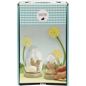 KUPA MED INVÄNDIG DEKORATION H: 12+15CM