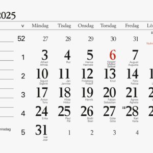 Månadsblock 144x90 mm FSC 2025