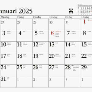 Månadsblock 243x153 mm FSC 2025