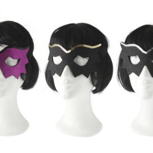 HALLOWEENMASK SVART/SILVER 20*10CM