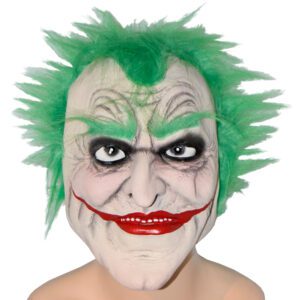 LATEXMASK CLOWN W GREEN