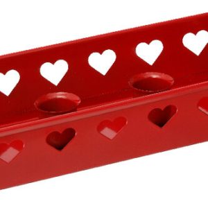 ADVENTSLJUSSTAKE 10*28*5CM RÖD METALL