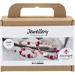 Mini DIY Kit Smycken Halsband Och Armband, Rosa